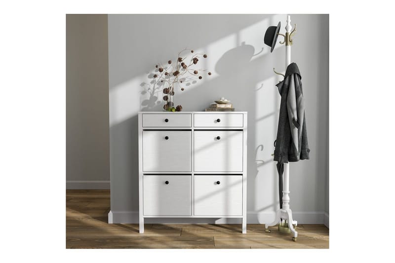 Veylin Kenkäkaappi 101 cm - Luonnollinen/Valkoinen - Säilytys - Kenkäsäilytys