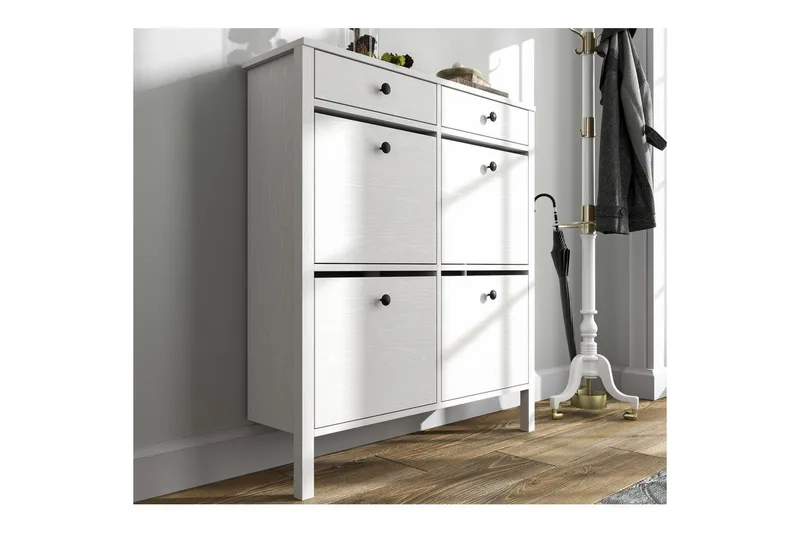 Veylin Kenkäkaappi 101 cm - Luonnollinen/Valkoinen - Säilytys - Kenkäsäilytys