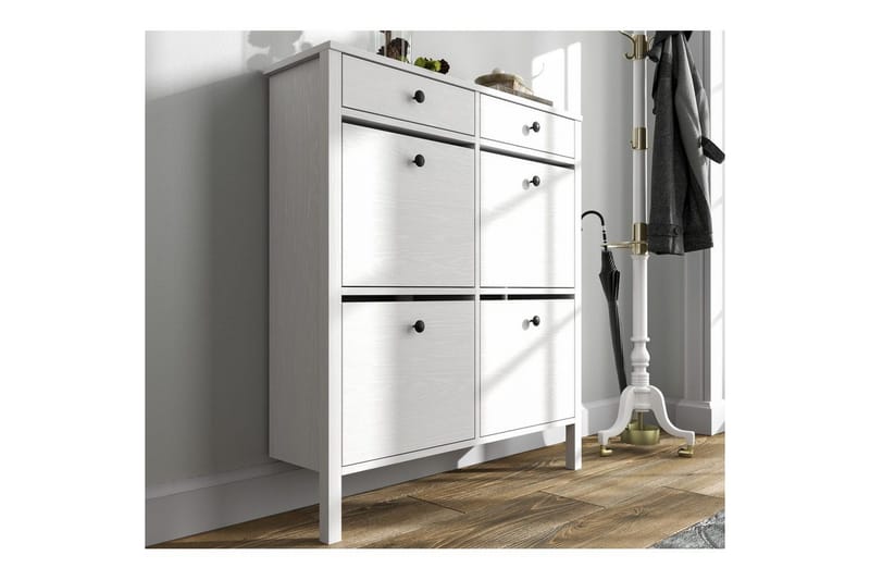 Veylin Kenkäkaappi 101 cm - Luonnollinen/Valkoinen - Säilytys - Kenkäsäilytys