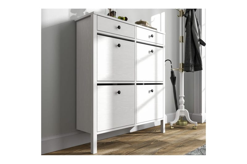 Veylin Kenkäkaappi 101 cm - Luonnollinen/Valkoinen - Säilytys - Kenkäsäilytys