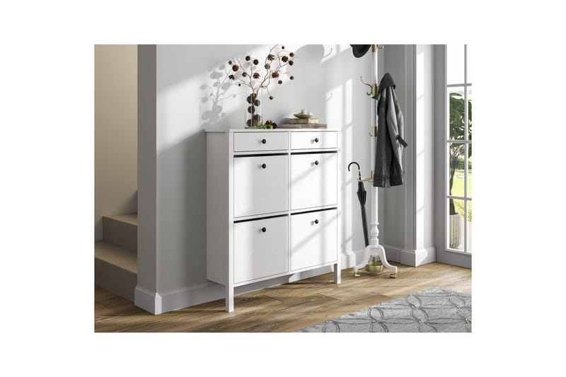 Veylin Kenkäkaappi 101 cm - Luonnollinen/Valkoinen - Säilytys - Kenkäsäilytys