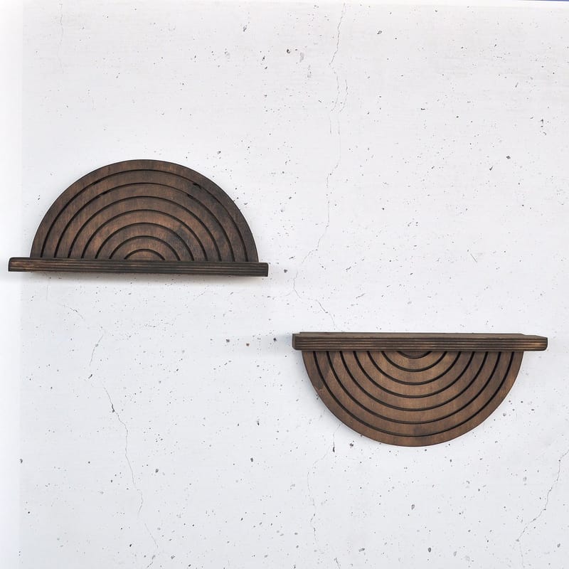 Koristeellinen puinen seinähylly Hanah Home Raflon (31 x 16 x 9 cm) Malli: puolikaari sekoitus, undefined