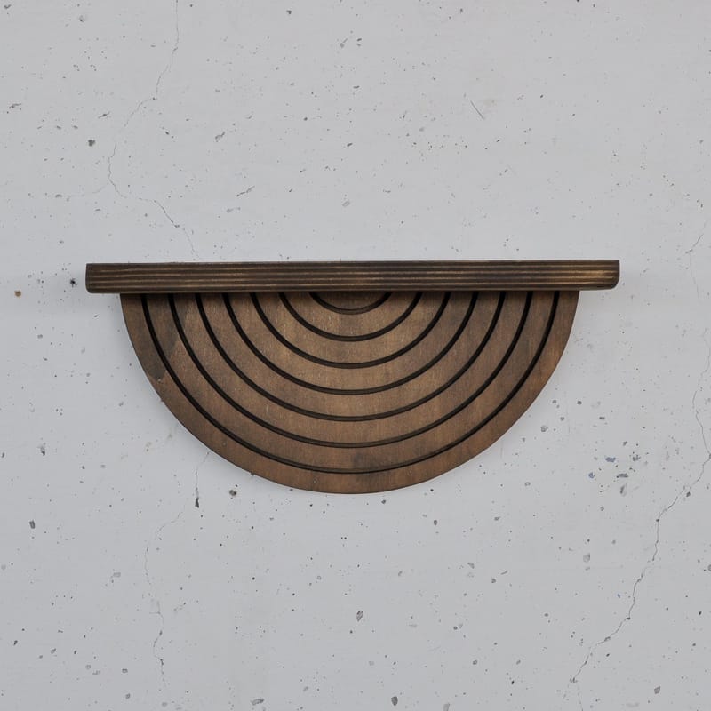 Koristeellinen puinen seinähylly Hanah Home Raflon (31 x 16 x 9 cm) Malli: puolikaari alas - Säilytys - Seinäsäilytys
