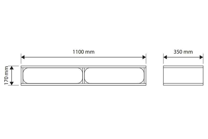 Marinport Seinäkaappi 110 cm - Beige - Säilytys - Seinäsäilytys