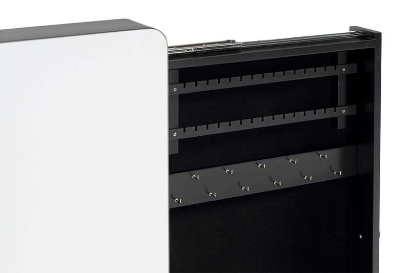 Seinäkaappi Moreno 37,4 cm Peilillä - Valkoinen - Säilytys - Piensäilytys - Korujen säilytys - Korukaappi