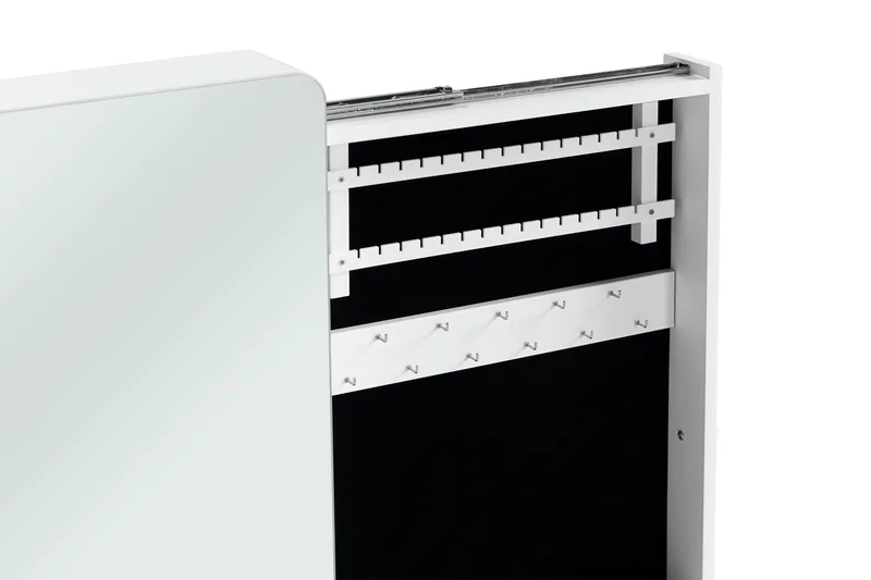 Seinäkaappi Moreno Peilillä - Valkoinen - Säilytys - Piensäilytys - Korujen säilytys - Korukaappi