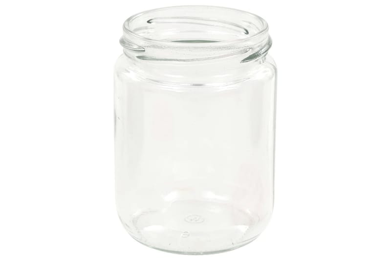 Lasiset hillopurkit valkopunaisilla kansilla 96 kpl 230 ml - Punainen - Säilytys - Piensäilytys