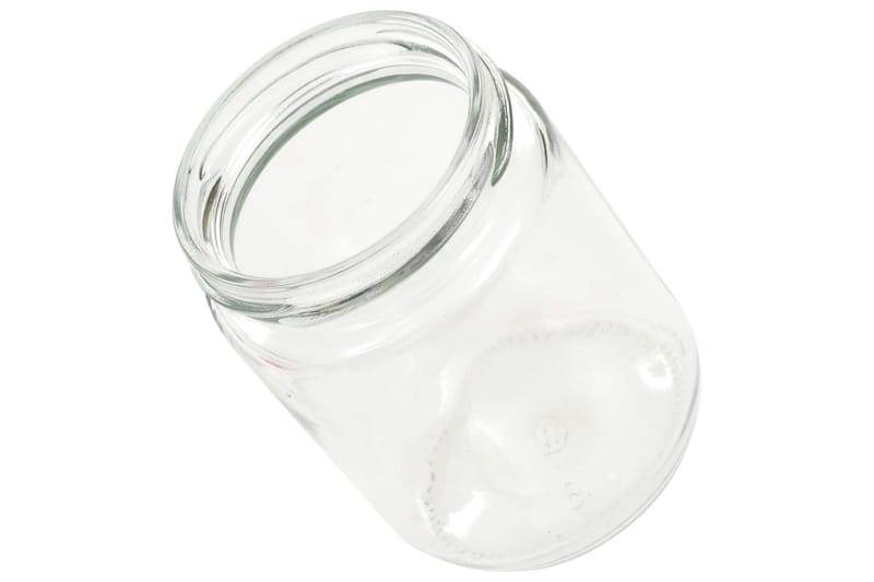Lasiset hillopurkit valkopunaisilla kansilla 96 kpl 230 ml - Punainen - Säilytys - Piensäilytys