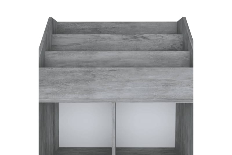 Lasten lehtiteline betoninharmaa 71x30x114 cm lastulevy - Harmaa - Säilytys - Piensäilytys - Säilytysteline - Lehtiteline