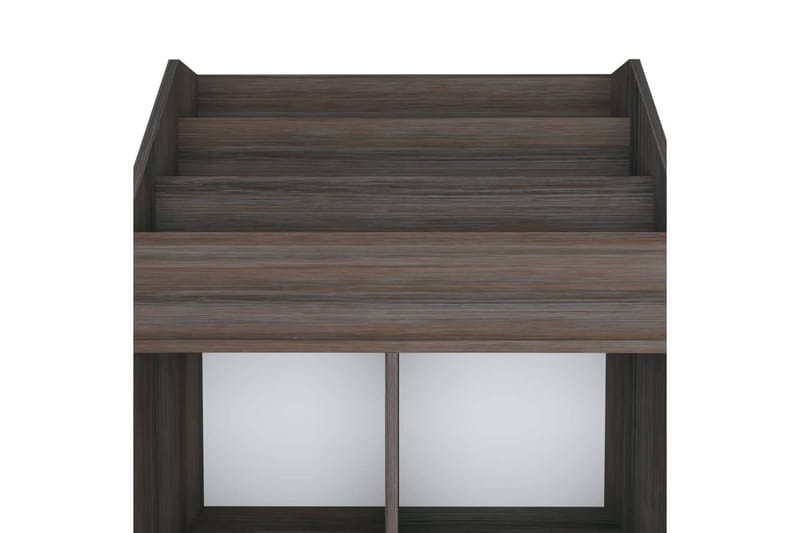 Lasten lehtiteline harmaa/Sonoma-tammi 71x30x114 cm lastulev - Harmaa - Säilytys - Piensäilytys - Säilytysteline - Lehtiteline