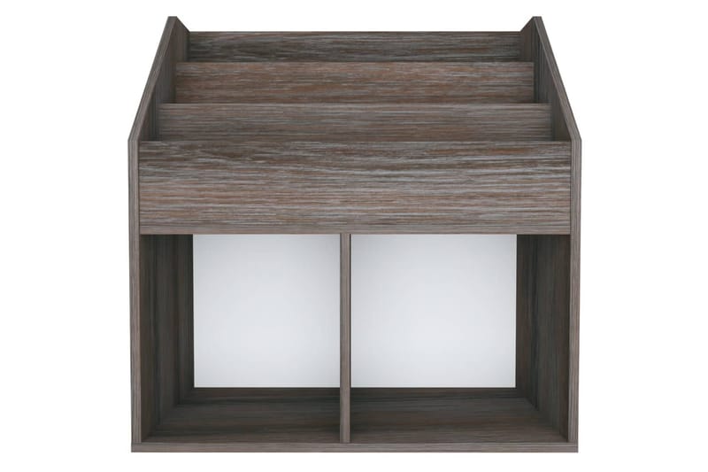 Lasten lehtiteline harmaa/Sonoma-tammi 71x30x78,5 cm lastule - Harmaa - Säilytys - Piensäilytys - Säilytysteline - Lehtiteline