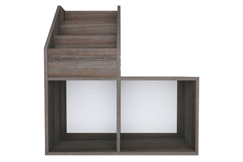 Lasten lehtiteline harmaa/Sonoma-tammi 71x30x78,5 cm lastule - Harmaa - Säilytys - Piensäilytys - Säilytysteline - Lehtiteline