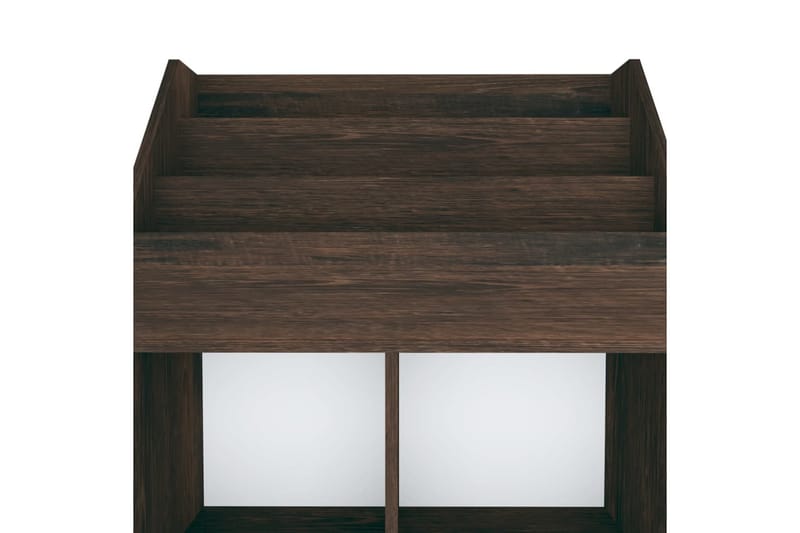 Lasten lehtiteline savutammi 71x30x114 cm lastulevy - Ruskea - Säilytys - Piensäilytys - Säilytysteline - Lehtiteline