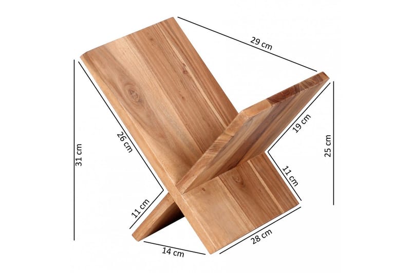 Lehtiteline Tuchscherer - Puu/Luonnonväri - Säilytys - Piensäilytys - Säilytysteline - Lehtiteline