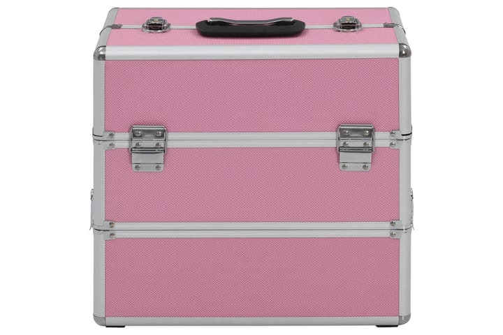 Meikkikotelo 37x24x35 cm pinkki alumiini - Pinkki - Piensäilytys