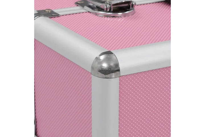 Meikkikotelo 37x24x35 cm pinkki alumiini - Pinkki - Piensäilytys