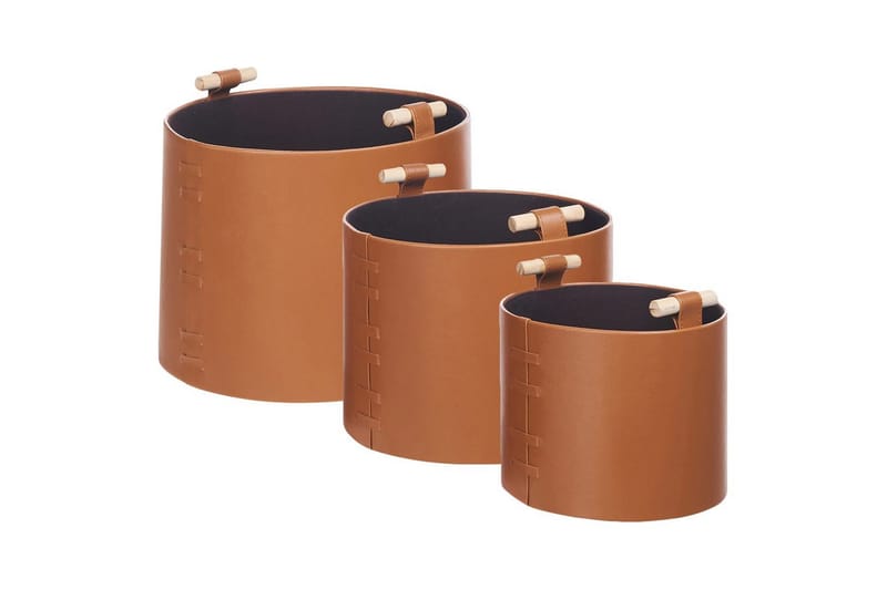 Kori Aram 3 kpl Ruskea - Ruskea - Säilytys - Piensäilytys - Säilytyskorit