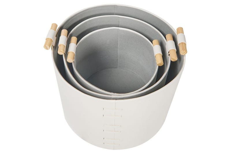 Kori Aram 3 kpl Valkoinen - Valkoinen - Säilytys - Piensäilytys - Säilytyskorit