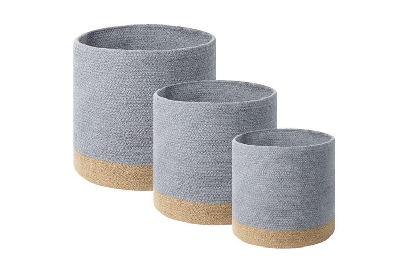 Kori Basima setti, 3 kpl Beige, harmaa - Beige, harmaa - Säilytys - Piensäilytys - Säilytyskorit