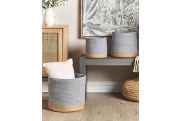 Kori Basima setti, 3 kpl Beige, harmaa - Beige, harmaa - Säilytys - Piensäilytys - Säilytyskorit