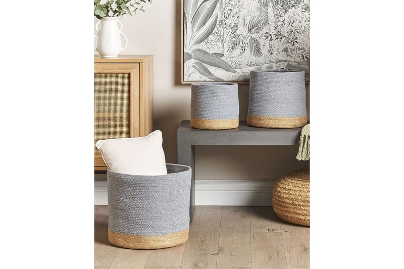 Kori Basima setti, 3 kpl Beige, harmaa - Beige, harmaa - Säilytys - Piensäilytys - Säilytyskorit
