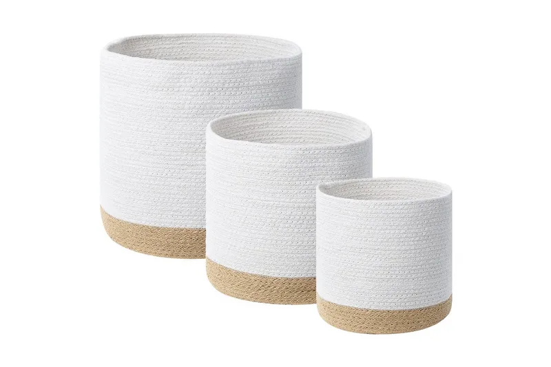 Kori Basima setti, 3 kpl Beige, valkoinen, Beige, valkoinen