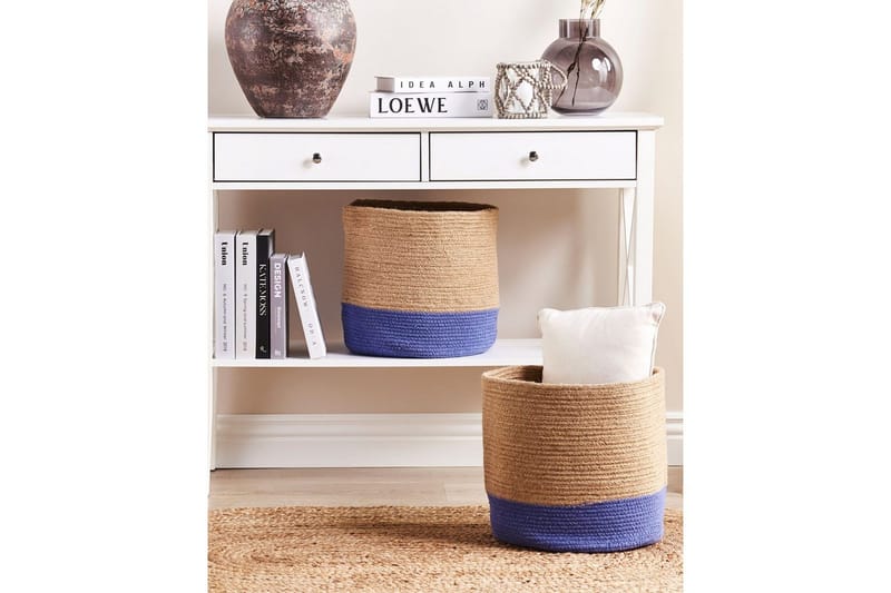 Kori Bulanik-setti 2 kpl Beige, luonnollinen, violetti - Beige, luonnollinen, violetti - Säilytys - Piensäilytys - Säilytyskorit