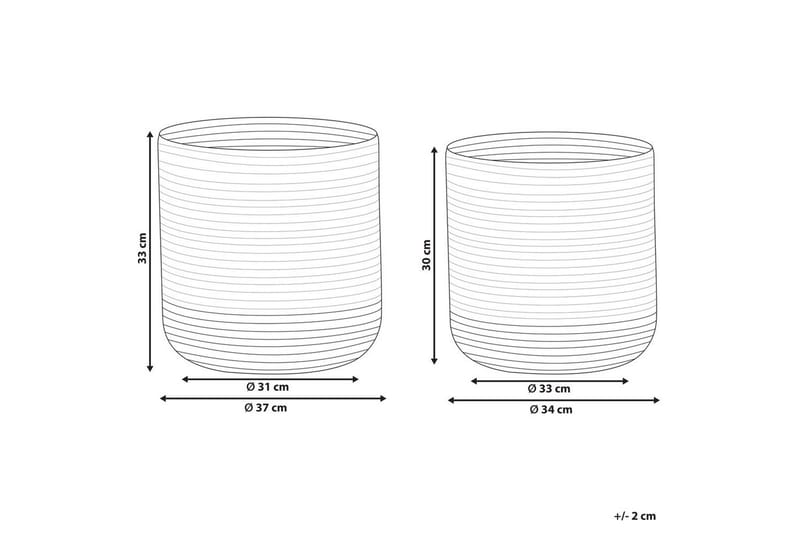 Kori Bulanik-setti 2 kpl Beige, luonnollinen, violetti - Beige, luonnollinen, violetti - Säilytys - Piensäilytys - Säilytyskorit