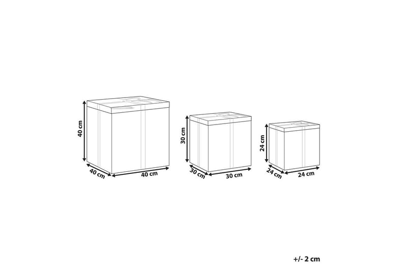 Kori Cadeau 3 kappaleen setti - Säilytys - Piensäilytys - Säilytyskorit