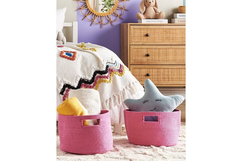 Kori Chiniot 2 kpl Vaaleanpunainen - Vaaleanpunainen - Säilytys - Piensäilytys - Säilytyskorit