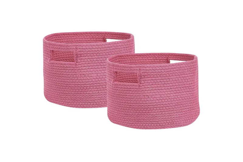 Kori Chiniot 2 kpl Vaaleanpunainen - Vaaleanpunainen - Säilytys - Piensäilytys - Säilytyskorit