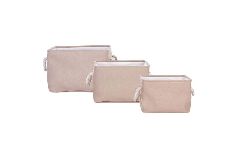 Kori Darqab setti 3 Beige, valkoinen - Beige, valkoinen - Säilytys - Piensäilytys - Säilytyskorit