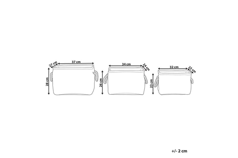 Kori Darqab setti 3 Sininen, Valkoinen - Sininen, Valkoinen - Säilytys - Piensäilytys - Säilytyskorit