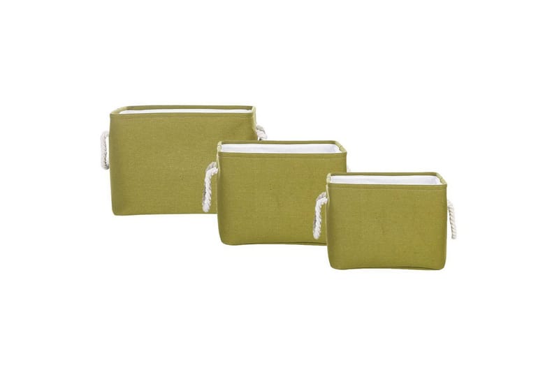 Kori Darqab setti 3 Vihreä, valkoinen - Vihreä, valkoinen - Säilytys - Piensäilytys - Säilytyskorit