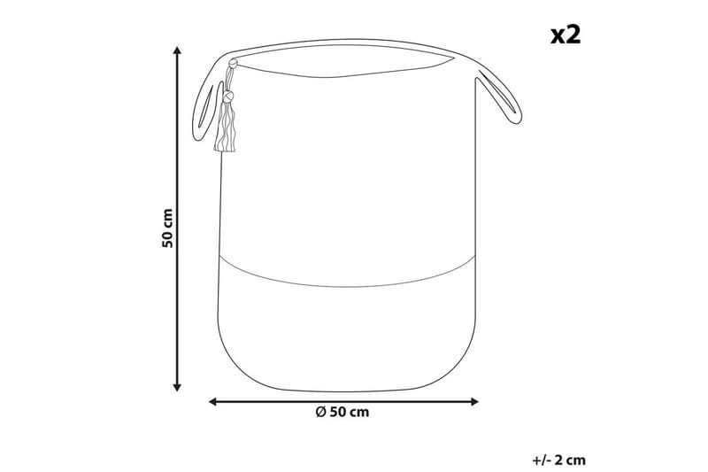 Kori Gajar 2 kappaleen setti Beige, tummansininen - Beige, tummansininen - Säilytys - Piensäilytys - Säilytyskorit