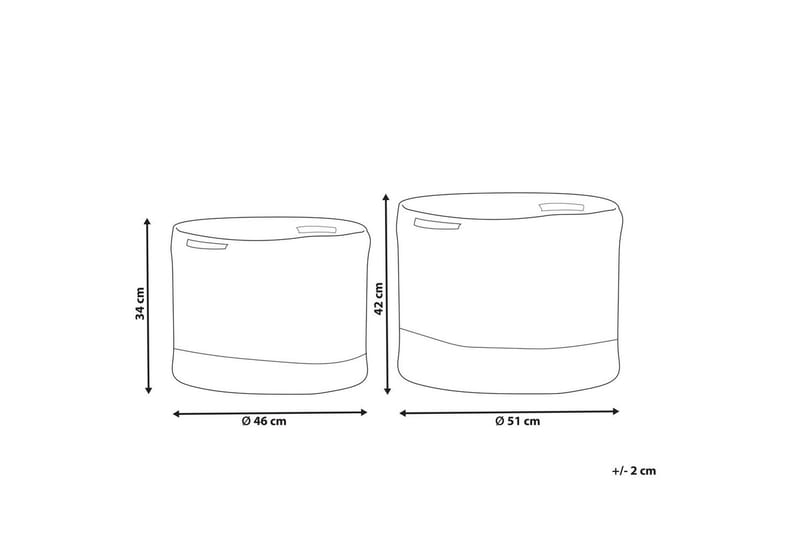 Kori Kahan sarja 2 kpl - Säilytys - Piensäilytys - Säilytyskorit