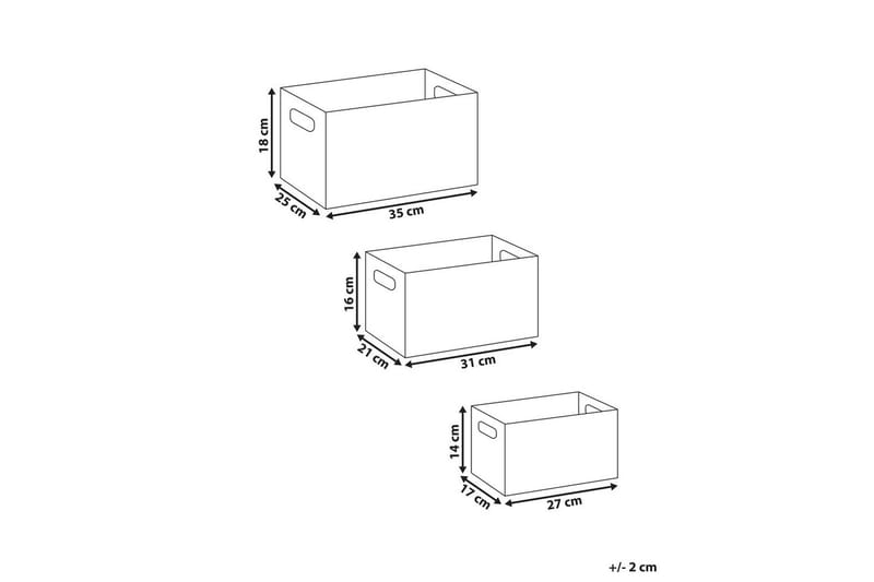Kori Larsa sarja 3 Valkoinen - Valkoinen - Säilytys - Piensäilytys - Säilytyskorit - Lankakori