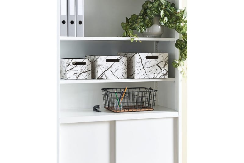 Kori Larsa sarja 3 Valkoinen/Musta - Valkoinen/Musta - Säilytys - Piensäilytys - Säilytyskorit - Lankakori