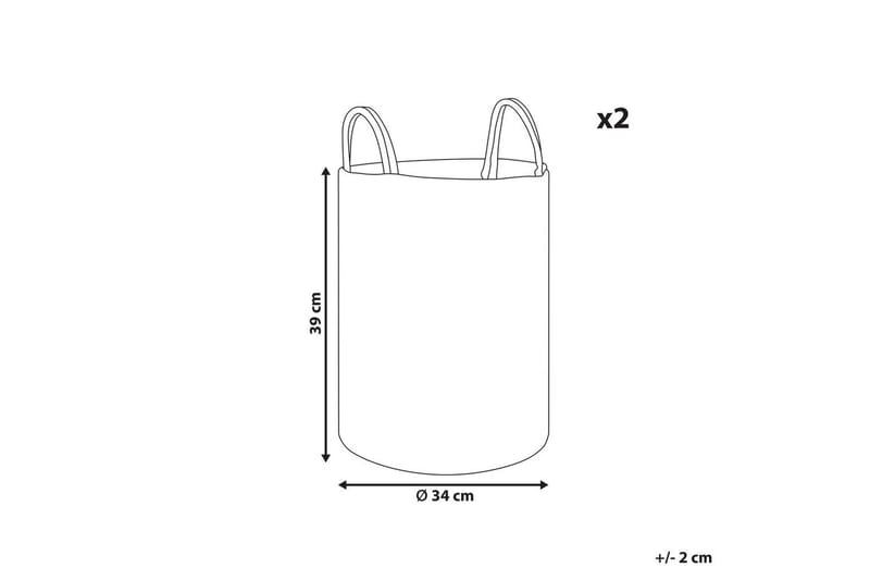 Kori Saryk setti 2 Harmaa - Harmaa - Säilytys - Piensäilytys - Säilytyskorit