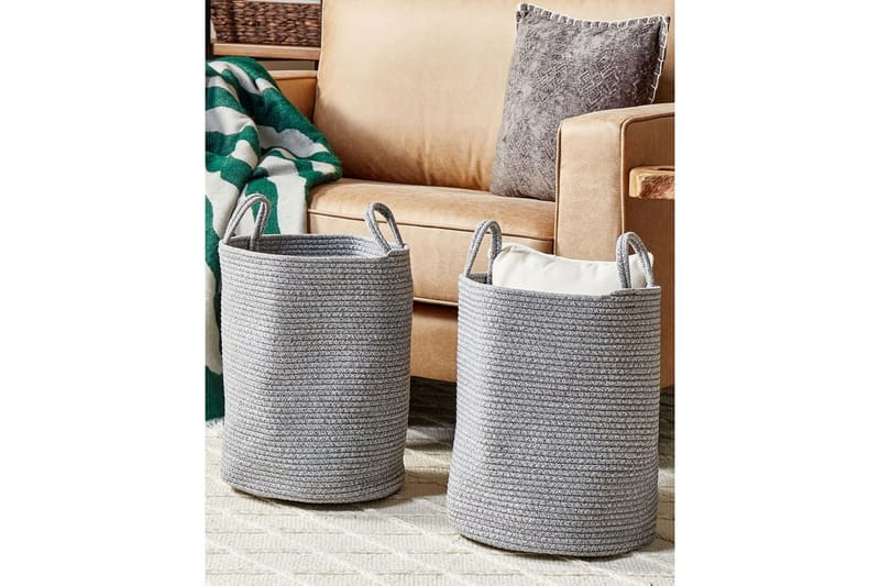 Kori Saryk setti 2 Harmaa - Harmaa - Säilytys - Piensäilytys - Säilytyskorit