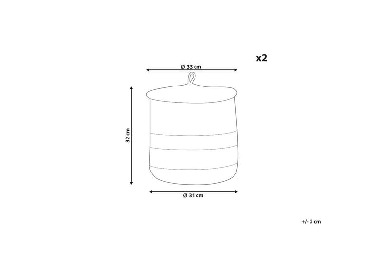 Kori Silopi 2 kappaleen setti Beige, Oranssi - Beige, Oranssi - Säilytys - Piensäilytys - Säilytyskorit