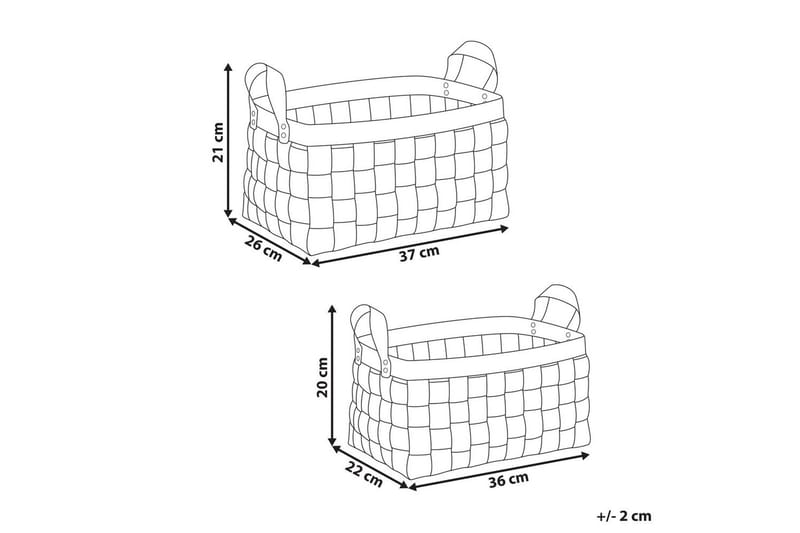 Kori Sippar-sarja, 2 kpl Musta - Musta - Säilytys - Piensäilytys - Säilytyskorit