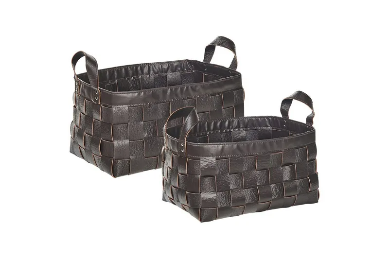 Kori Sippar-sarja, 2 kpl Tummanruskea - Tummanruskea - Säilytys - Piensäilytys - Säilytyskorit