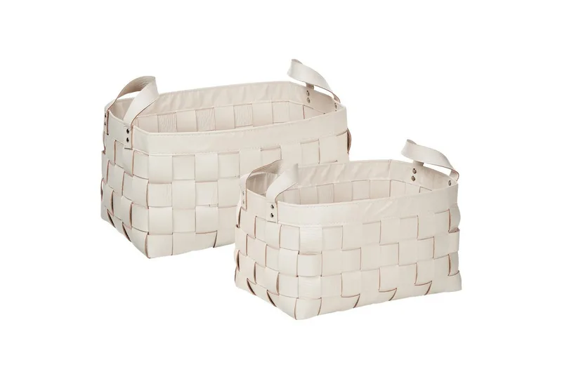 Kori Sippar-sarja, 2 kpl Valkoinen - Valkoinen - Säilytys - Piensäilytys - Säilytyskorit