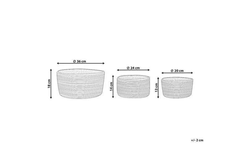 Kori Tajori sarja 3 kpl - Säilytys - Piensäilytys - Säilytyskorit