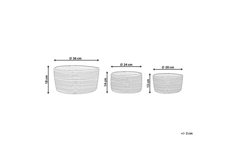 Kori Tajori sarja 3 kpl - Säilytys - Piensäilytys - Säilytyskorit