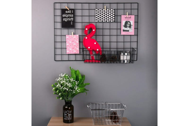 Decoratiivinen Metallinen Seinäkoriste 16x38 - Säilytys - Piensäilytys - Säilytyskorit - Lankakori