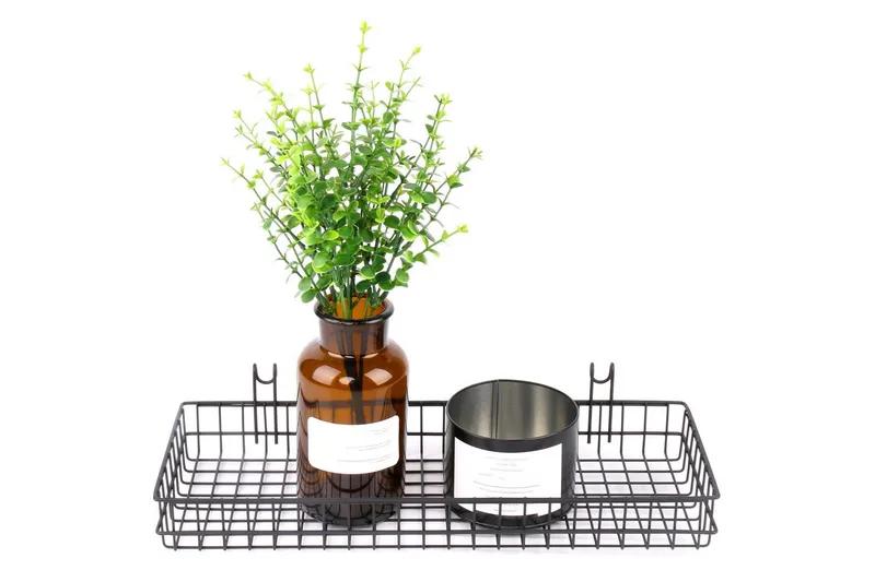 Metallikori Seinä - Musta - Säilytys - Piensäilytys - Säilytyskorit - Lankakori