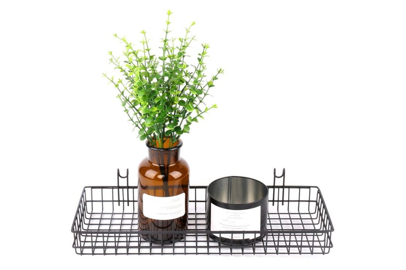 Metallikori Seinä - Musta - Säilytys - Piensäilytys - Säilytyskorit - Lankakori