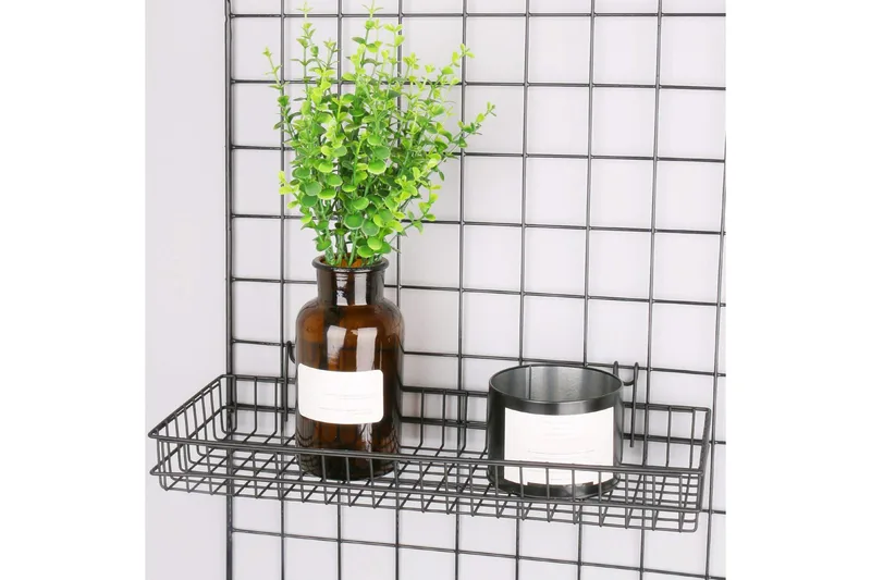 Metallikori Seinä - Musta - Säilytys - Piensäilytys - Säilytyskorit - Lankakori